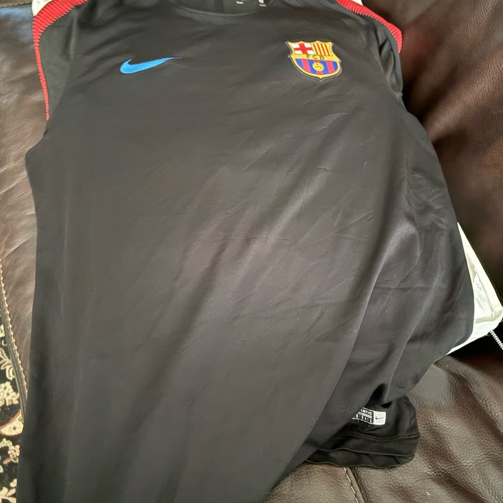 Nike Black and Red FC Barcelona Jersey